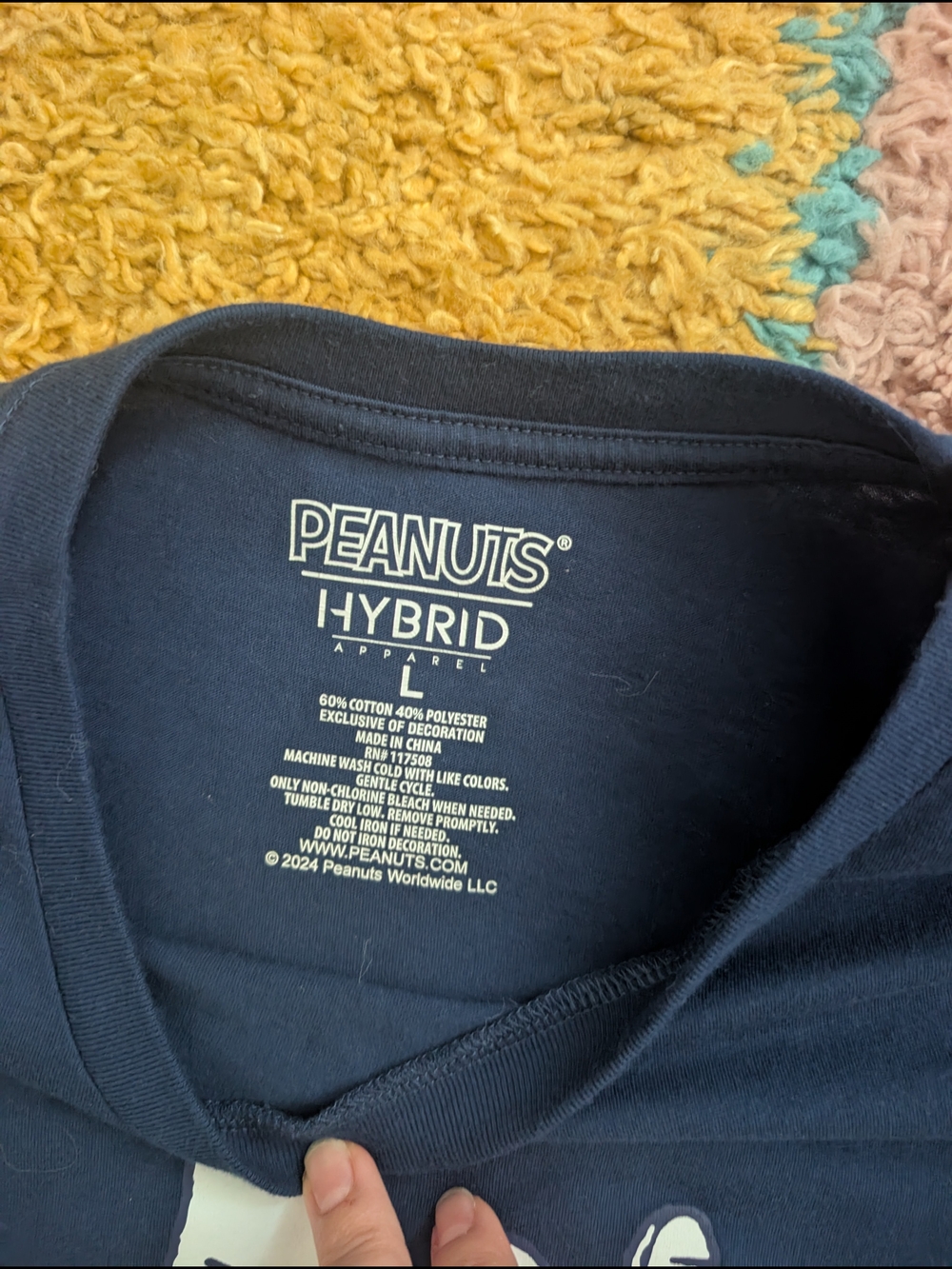 Peanuts Navy Jersey Style Tee - Picture 3 of 3